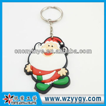 Personalisierte billige Pvc Christmas Santa Claus Schlüsselanhänger